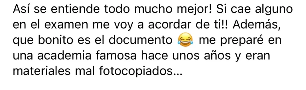 Testimonio opositora FyQ sobre el pack de ejercicios (I)